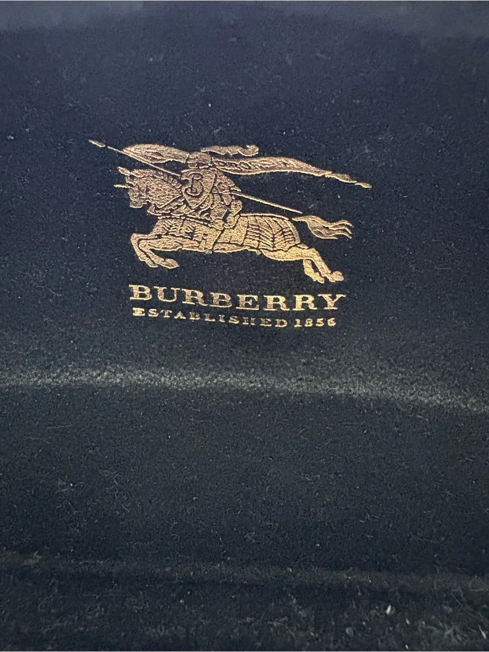 Burberry Tan Plaid Glasses Case with Pink and Black Stripes